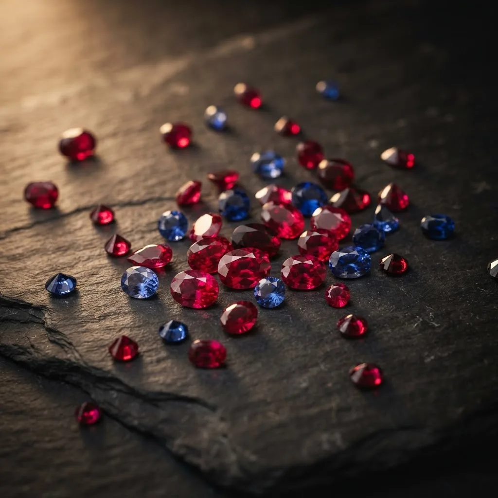 Loose polished sapphires and rubies
